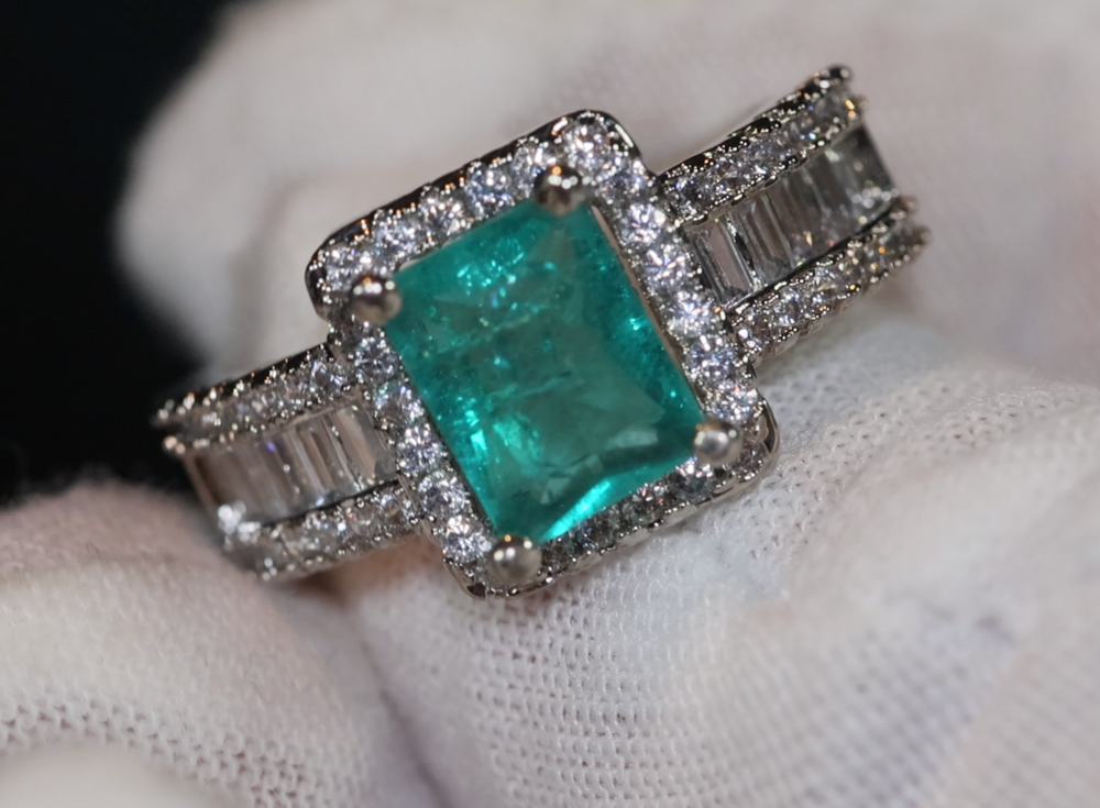 Aquamarine Ring | Aquamarine Engagement Ring | Blue Diamond Ring | Tourmaline Ring