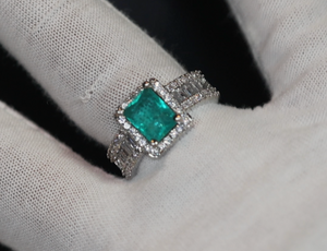 Aquamarine Ring | Aquamarine Engagement Ring | Blue Diamond Ring | Tourmaline Ring