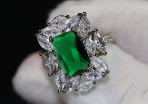 Green Diamond Ring | Big Green Diamond Ring