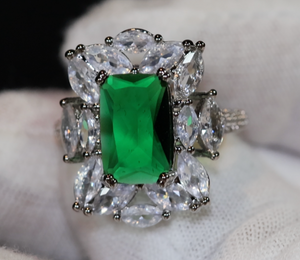 Green Diamond Ring | Big Green Diamond Ring