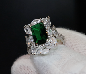 Green Diamond Ring | Big Green Diamond Ring