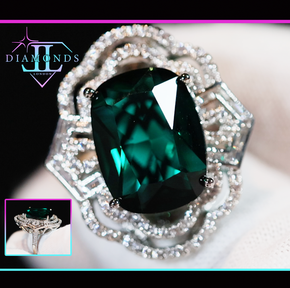 Green diamond ring