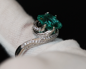 Green Diamond Ring