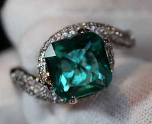 Green Diamond Ring