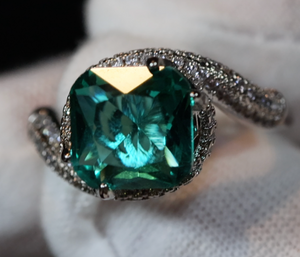 Green Diamond Ring