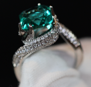 Green Diamond Ring