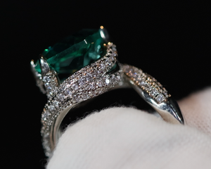 Green Diamond Ring