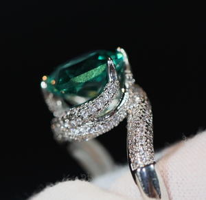 Green Diamond Ring