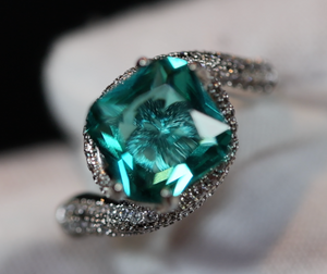 Green Diamond Ring
