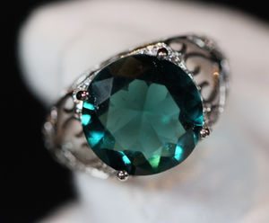 Green diamond ring