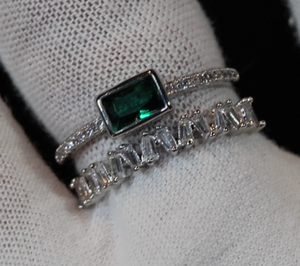 Green Diamond Engagement Ring