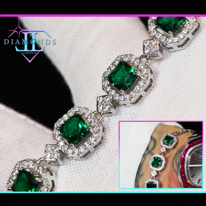Womens Green Gemstone Bracelet
