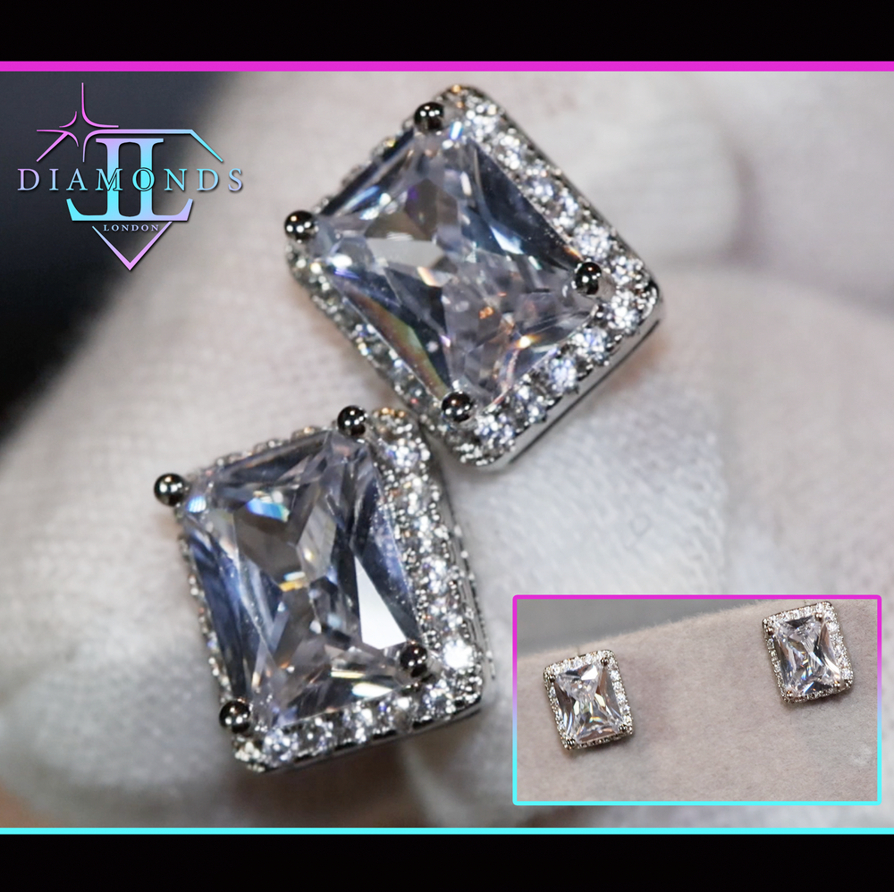 Womens diamond ear studs