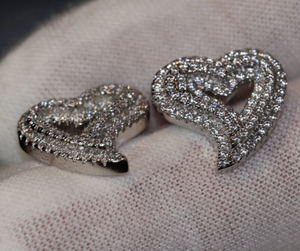 Heart Diamond Earrings | Womens Earrings | Heart Diamond Ear Studs