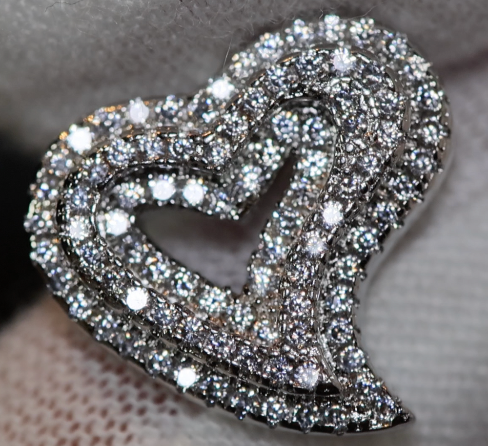 Heart Diamond Earrings | Womens Earrings | Heart Diamond Ear Studs