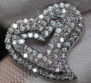 Heart Diamond Earrings | Womens Earrings | Heart Diamond Ear Studs