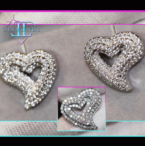 Heart Diamond Earrings | Womens Earrings | Heart Diamond Ear Studs