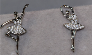 Dancer Jewelry | Womens Diamond Ear Studs | Charm Earrings | Ballerina