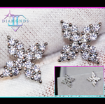 snowflake diamond ear studs