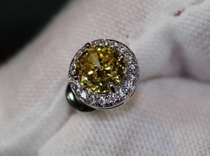 Yellow Diamond Earrings | Womens Ear Studs | Iced Out Ear Studs | Yellow Diamond Ear Studs | Diamond Ear Studs | Mens Hip Hop Ear Studs