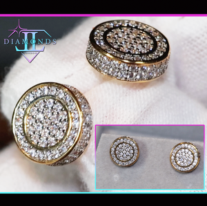 Gold Diamond Ear Studs uk