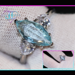 Aquamarine with Diamond Ring