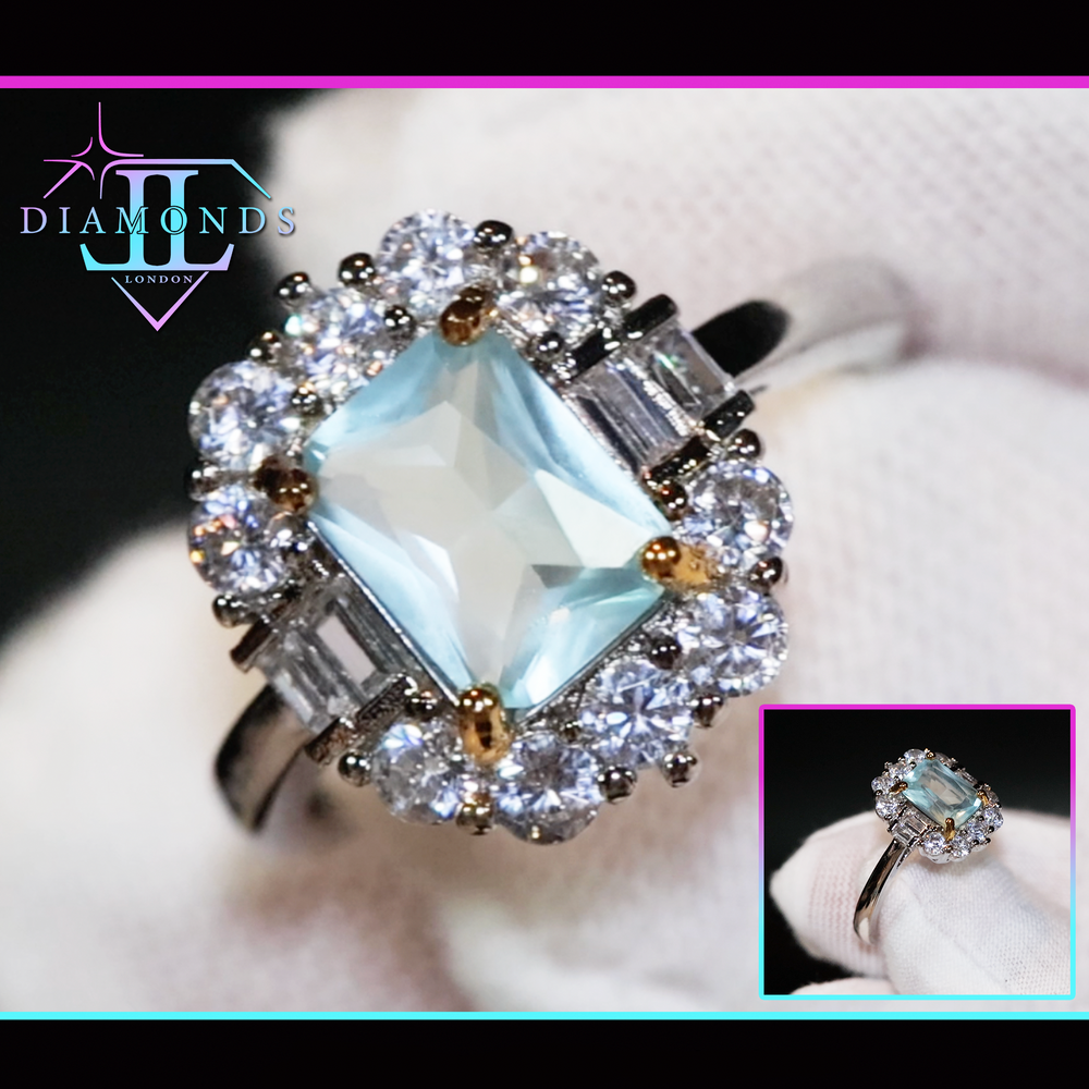 Blue Diamond Ring