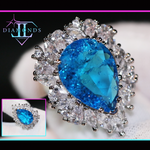 blue teardrop ring