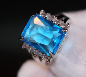 Aquamarine Ring | Aquamarine Diamond Ring | Aquamarine Engagement Ring