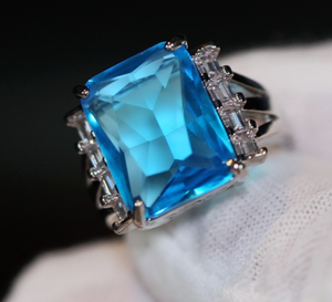 Aquamarine Ring | Aquamarine Diamond Ring | Aquamarine Engagement Ring