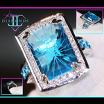 Big Blue Diamond Ring