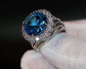 Blue Diamond Ring | Blue Diamond Rings | Womens Blue Diamond Ring