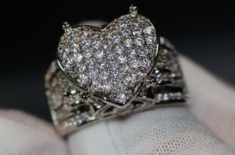 Diamond heart ring | Heart shaped ring | Big Diamond Heart Ring