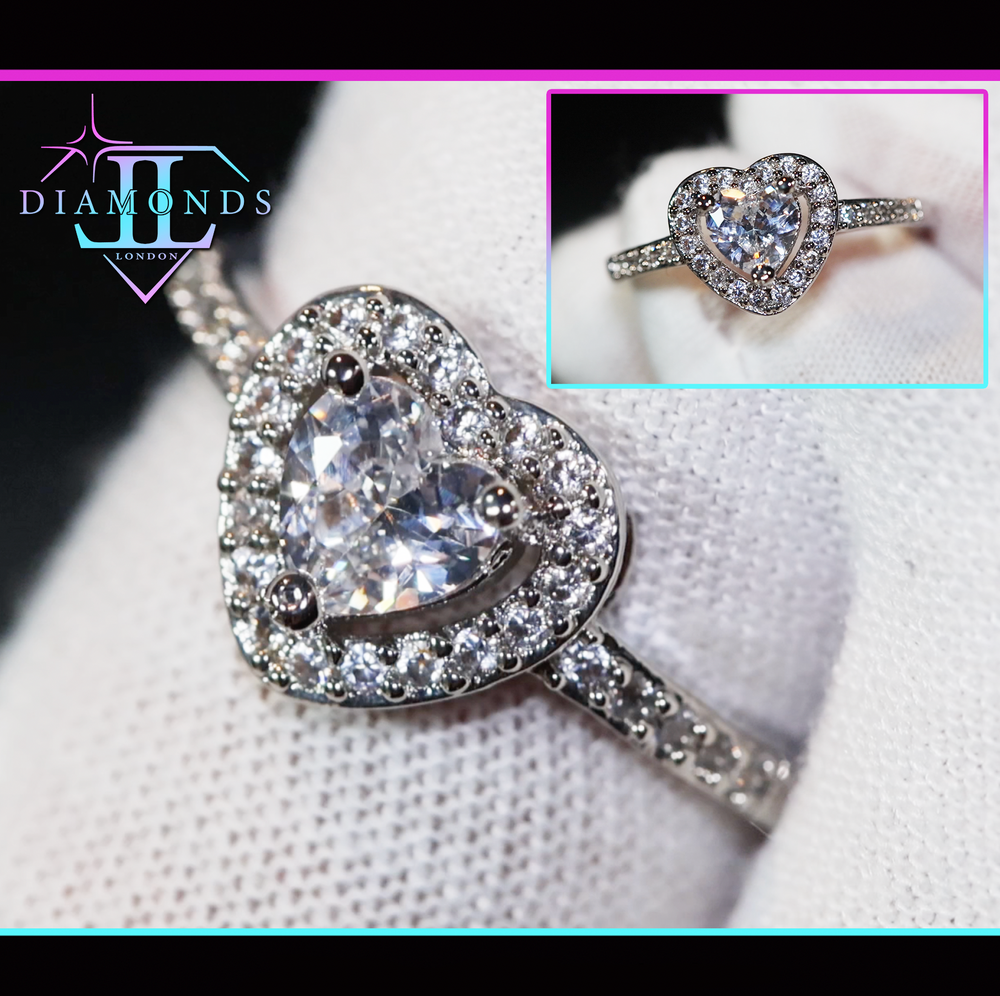 Diamond heart ring