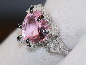 Pink Diamond Heart Ring | Heart Ring | Heart Shaped Ring | Heart Shape Ring
