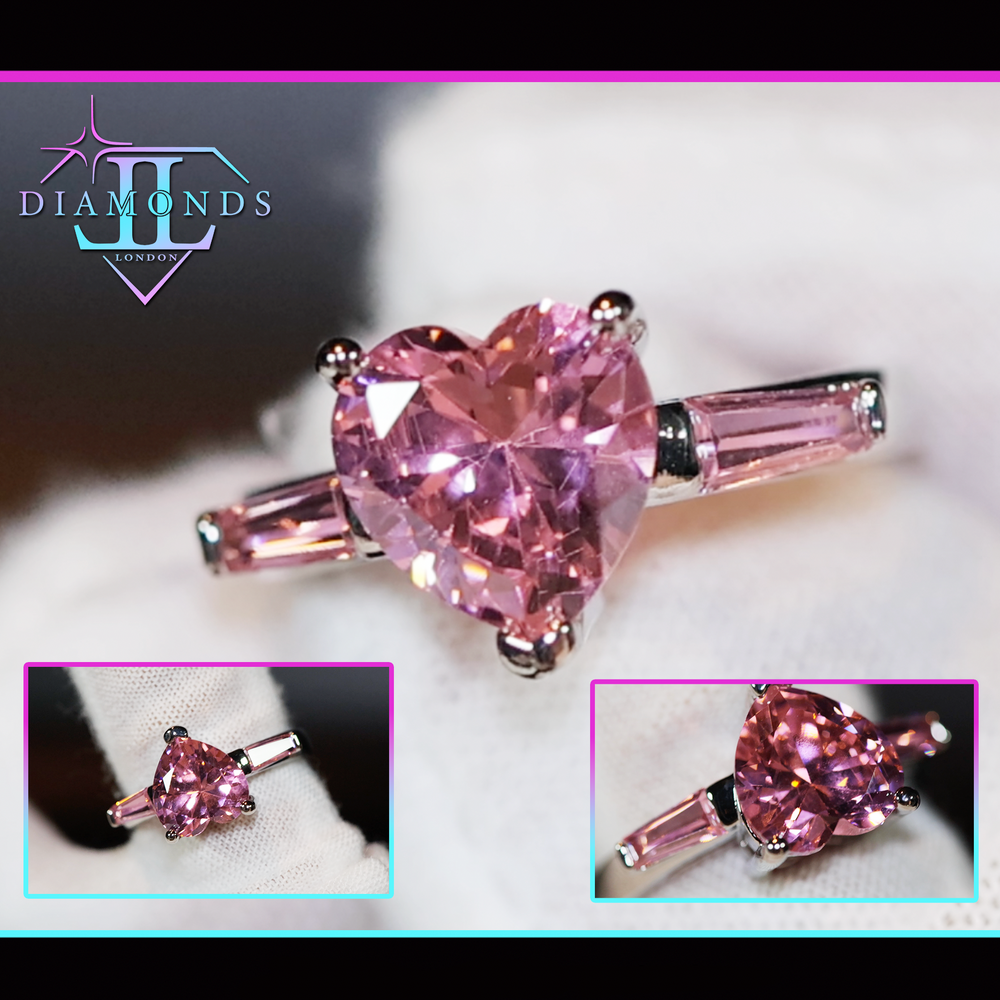 Heart Pink Diamond Ring