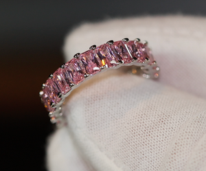 Pink Diamond Ring | Eternity Engagement Ring