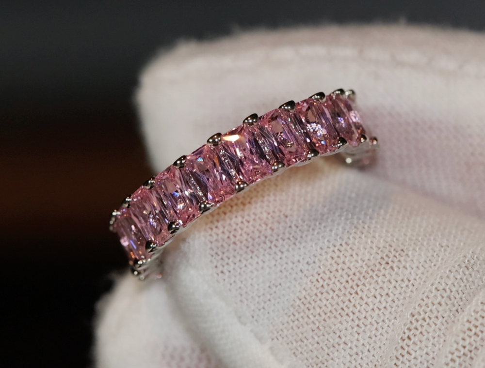 Pink Diamond Ring | Eternity Engagement Ring