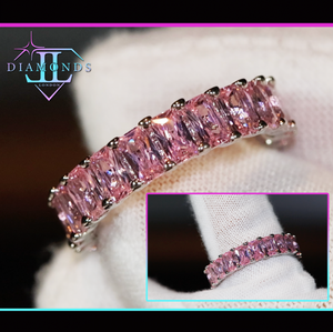 Pink Diamond Ring | Eternity Engagement Ring