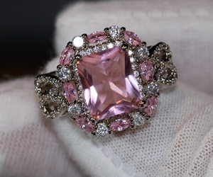 Big Pink Diamond Ring | Pink Diamond Ring | Womens Pink Diamond Ring