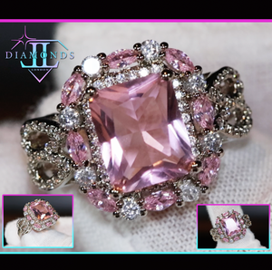 Womens Pink Diamond Ring