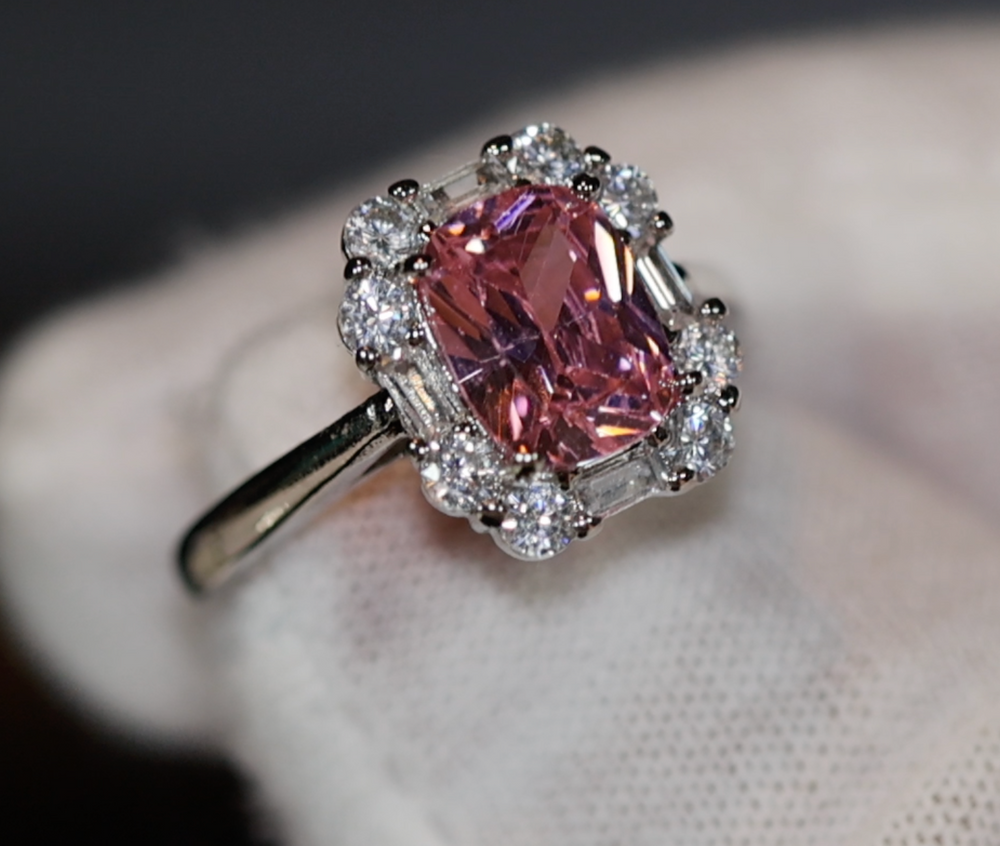 Pink Gemstone Ring | Pink Diamond Ring | Pink Diamond Engagement Ring ...