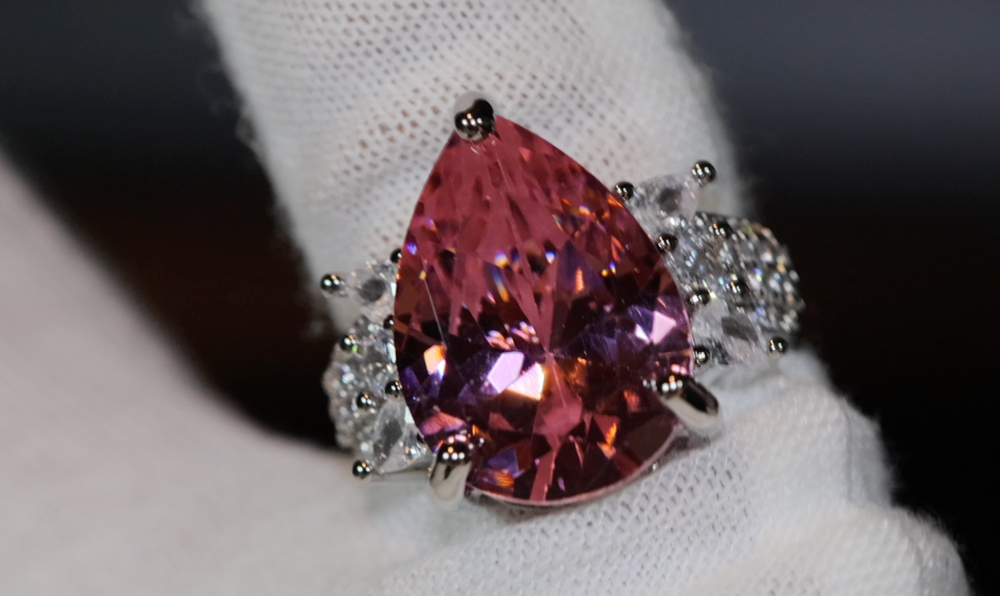 Pink Diamond Ring | Teardrop Ring | Pear Shape Ring | Teardrop Engagem ...
