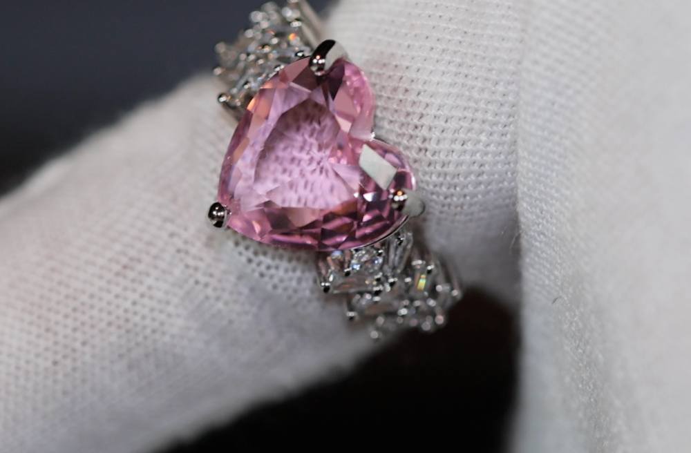 Pink Diamond Ring | Teardrop Ring | Heart Shape Ring