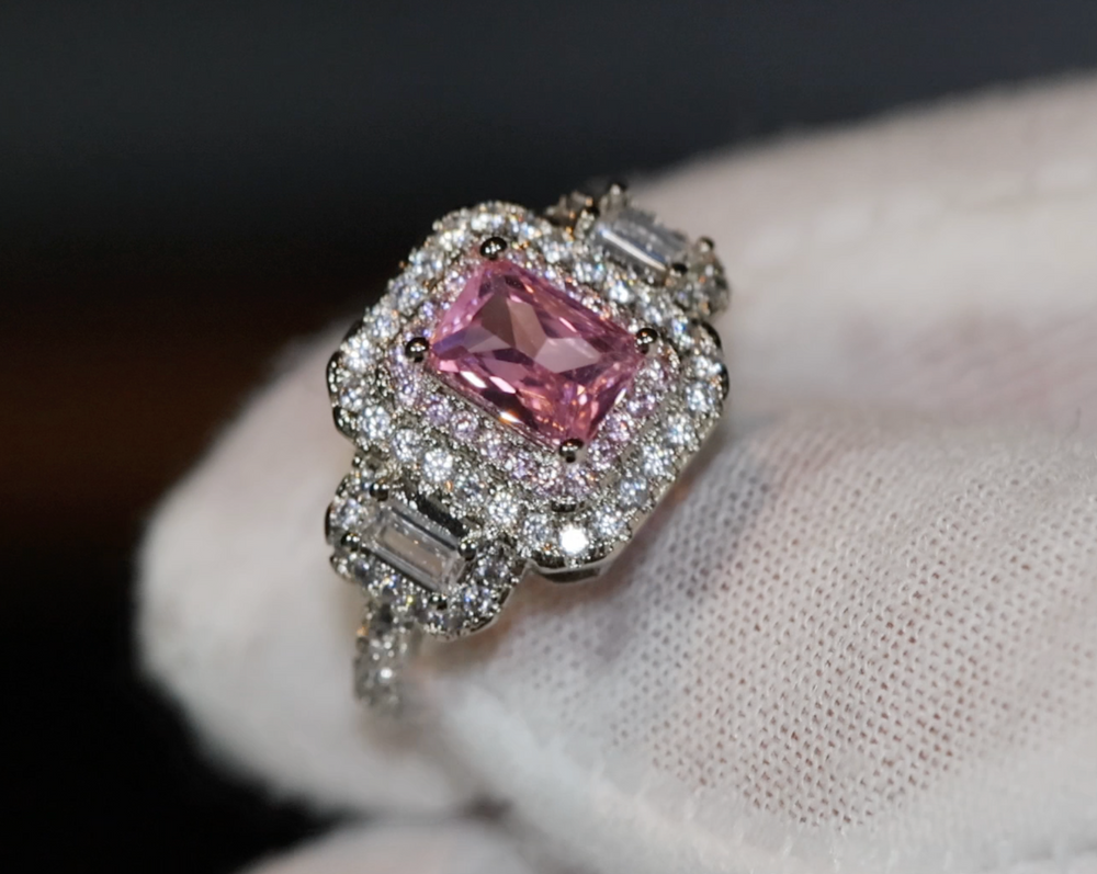 Pink Diamond Ring | Pink Diamond Engagement Ring | Womens Pink Diamond Ring | Promise Ring | Womens Engagement Ring | Womens Fashion Ring