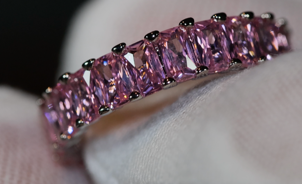 
            
                Load image into Gallery viewer, Pink Diamond Ring | Eternity Engagement Ring
            
        