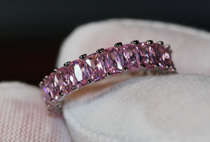 Pink Diamond Ring | Eternity Engagement Ring