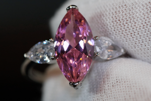 Pink Diamond Marquise Ring | Marquise Diamond Ring | Marquise Engagement Ring