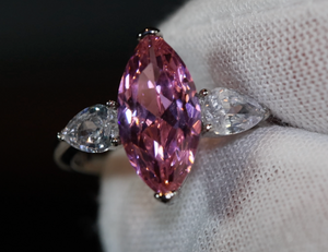 Pink Diamond Marquise Ring | Marquise Diamond Ring | Marquise Engagement Ring