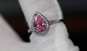 Pink Diamond Ring | Teardrop Ring | Pear Shape Ring | Teardrop Engagement Ring